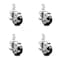 Service Caster 3.5 Inch Hard Rubber Wheel Swivel 7/8 Inch Square Stem Caster Set with Brake SCC SCC-SQ20S3514-HRS-TLB-78-4 - alternate 1